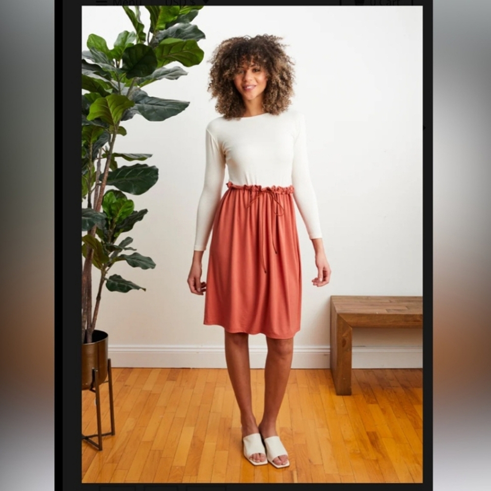 Mimu Maxi DRAWSTRING SKIRT (CORAL)